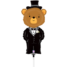 10 Miniballoons Airfilled - Bear With Heart (Unverpackt)