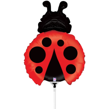 10 Miniballoons Airfilled - Ladybug (Unverpackt)