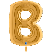 1 Balloon XXL - Letter B - Gold