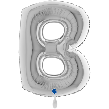 1 Balloon XXL - Letter B - Silver