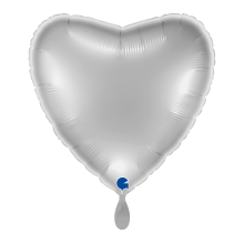 1 Balloon XL - Heart - Silver
