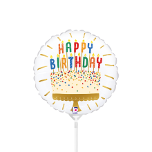 10 Miniballoons Airfilled - Birthday Cake Candles (Unverpackt)