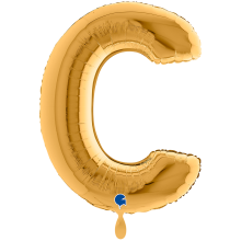 1 Balloon XXL - Letter C - Gold