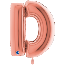 1 Balloon XXL - Letter D - Rosegold
