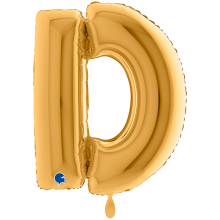 1 Balloon XXL - Letter D - Gold