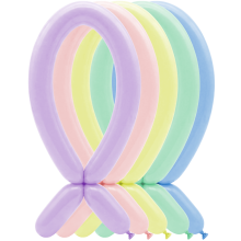 100 Modelling Balloons - 5x152cm - Pastel Matte Assortment