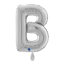 1 Balloon XL - Letter B - Silver