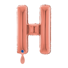 1 Balloon XL - Letter H - Rosegold