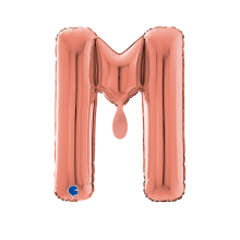 1 Balloon XL - Letter M - Rosegold
