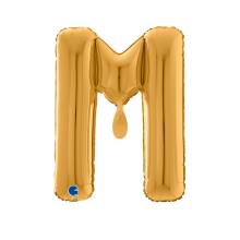 1 Balloon XL - Letter M - Gold