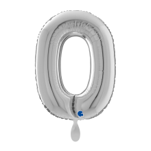 1 Balloon XL - Letter O - Silver