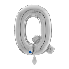 1 Balloon XL - Letter Q - Silver