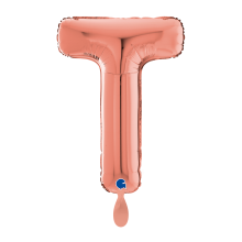 1 Balloon XL - Letter T - Rosegold