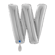 1 Balloon XL - Letter W - Silver
