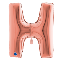 1 Balloon XXL - Letter H - Rosegold