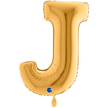 1 Balloon XXL - Letter J - Gold