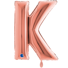 1 Balloon XXL - Letter K - Rosegold