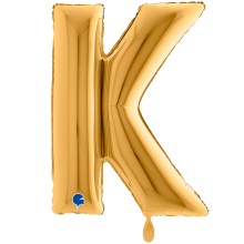 1 Balloon XXL - Letter K - Gold