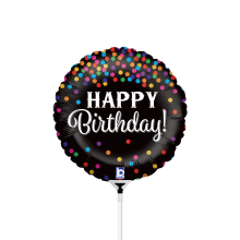 10 Miniballoons Airfilled - Glittering Birthday Confetti (Unverpackt)