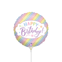 10 Miniballoons Airfilled - Pastel Birthday (Unverpackt)