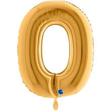 1 Balloon XXL - Letter O - Gold