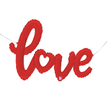 1 Balloon XXL - Red Love Script