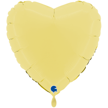 1 Balloon XXL - Heart - Matte Yellow