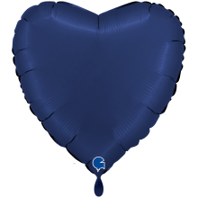 1 Balloon XXL - Heart - Satin Blue Navy