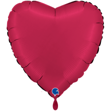 1 Balloon XXL - Heart - Satin Cherry