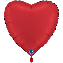 1 Balloon XXL - Heart - Satin Rubin Red