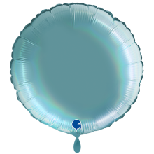 1 Balloon XXL - Round - Rainbow Holographic Platinum Tenerife Sea