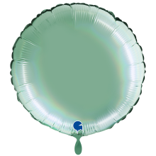 1 Balloon XXL - Round - Rainbow Holographic Platinum Tiffany