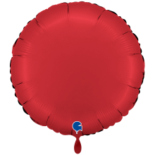 1 Balloon XXL - Round - Satin Rubin Red