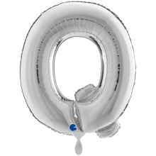 1 Balloon XXL - Letter Q - Silver
