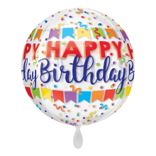 1 Balloon - Orbz® - Happy Birthday Banner Bash