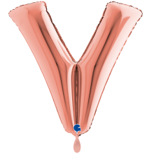 1 Balloon XXL - Letter V - Rosegold