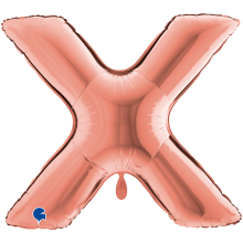 1 Balloon XXL - Letter X - Rosegold