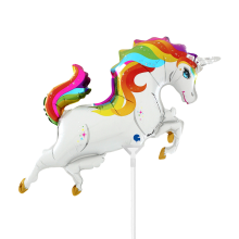 10 Miniballoons Airfilled - Rainbow Unicorn Body (Unverpackt)