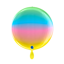 1 Balloon 4D - Globe - Rainbow