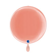 1 Balloon 4D - Globe - Rose Gold