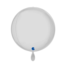 1 Balloon 4D - Globe - Satin White
