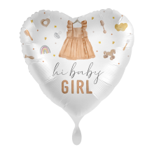 1 Balloon - Cute Baby Girl Heart - ENG