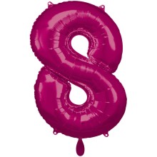 1 Balloon XXL - Zahl 8 - Pink