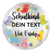 Folienballons Personalisiert - Schulkind Dinos - Viel Erfolg