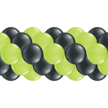 Luftballongirlanden-Set Apfelgrün & Schwarz ab 3 m