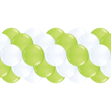 Luftballongirlanden-Set Apfelgrün & Weiß ab 3 m