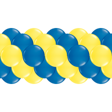 Luftballongirlanden-Set Blau & Gelb ab 3 m