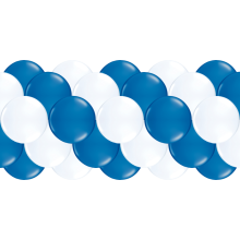 Luftballongirlanden-Set Blau & Weiß ab 3 m