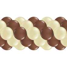 Luftballongirlanden-Set Braun & Creme ab 3 m