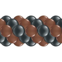 Luftballongirlanden-Set Braun & Schwarz ab 3 m